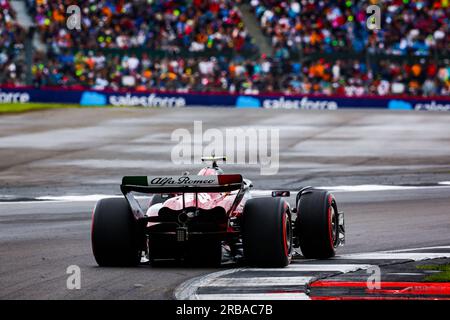 24 ZHOU Guanyu (chi), Alfa Romeo F1 Team puntano C43, azione durante il Gran Premio di Formula 1 2023 Aramco British, decimo round del Campionato Mondiale di Formula 1 2023 dal 7 al 9 luglio 2023 sul circuito di Silverstone, a Silverstone, Regno Unito Foto Stock