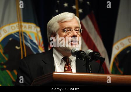 Riunione di addio al Main Interior per il Segretario uscente Dirk Kempthorne Foto Stock