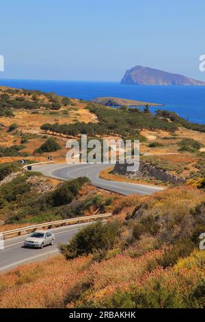 Strada nord-est, isola di Creta, Grecia Foto Stock