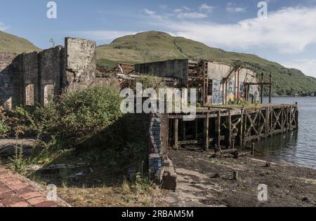 rovine del loch long torpedo range Foto Stock