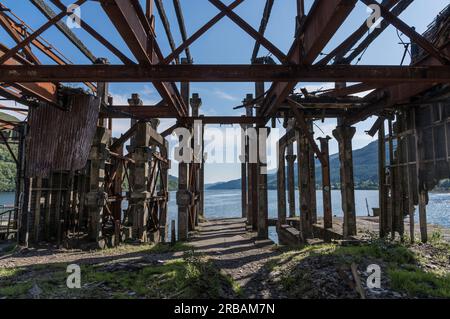 rovine del loch long torpedo range Foto Stock