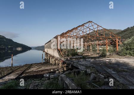 rovine del loch long torpedo range Foto Stock