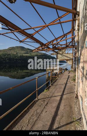 rovine del loch long torpedo range Foto Stock