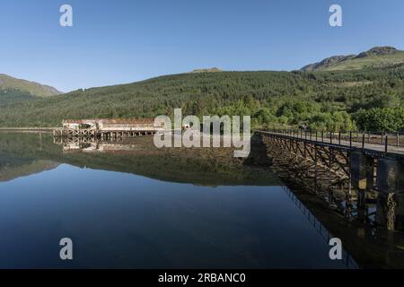 rovine del loch long torpedo range Foto Stock