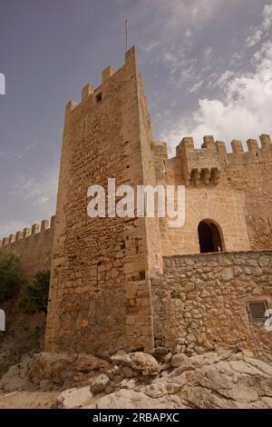 Castell de Capdepera, Arta, Llevant, Cala Ratjada, Cala Rajada, Capdepera, Isole Baleari, Isole Baleari, Mar Mediterraneo, Spagna Foto Stock