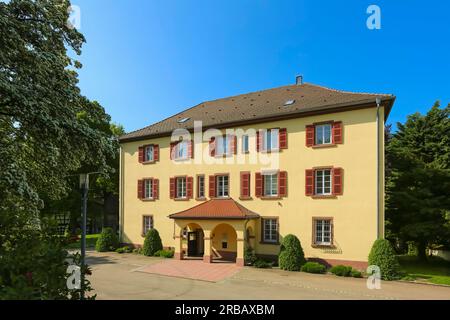 Castello di Stauffenberg, Collezione storica della musica Jehle, Memoriale di Stauffenberg, architettura, edificio, tetto, finestre, persiane, ingresso, facciata Foto Stock