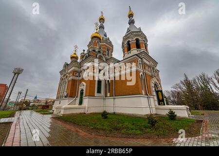 Cattedrale ortodossa, Uralsk, Kazakistan Foto Stock