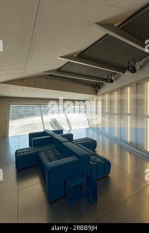 Sala concerti Casa da musica, atrio, architetto Rem Kolhaas, quartiere Boavista, Porto, Portogallo Foto Stock