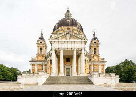 Basilica della Navita di Maria anche Basilica di Superga, architetto Filippo Juvarra, Barocco, Torino, Piemonte, Italia Foto Stock