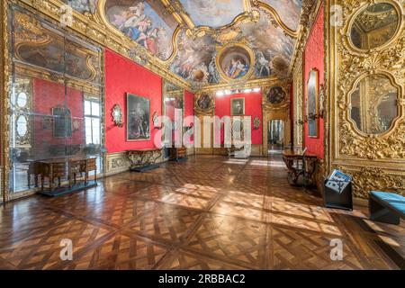 Camera della Madama reale, Rococò, Museo Civico di Arte Antica, Palazzo Madama, Torino, Piemonte, Italia, Sito patrimonio dell'umanità dell'UNESCO Foto Stock