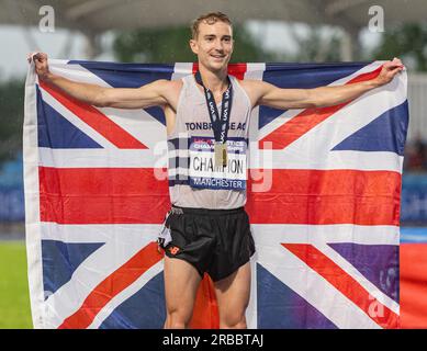 Manchester Regional Arena, Sportcity, Manchester, Regno Unito. 8 luglio 2023. Metri, durante i campionati britannici di atletica leggera 2023 alla Manchester Regional Arena. (Credit Image: Credit: Cody Froggatt/Alamy Live News Foto Stock