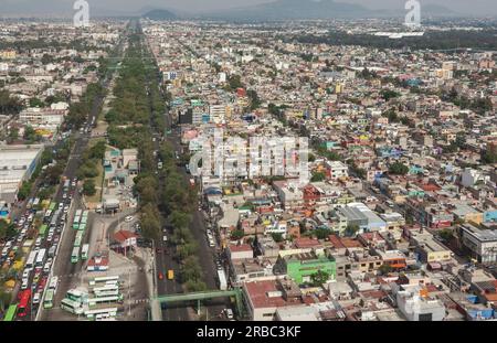 Paesaggio urbano aereo di città del Messico, Messico Foto Stock