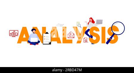 Analisi dei dati di gestione aziendale infografica grafico informazioni documentali avanzamento del lavoro di marketing Illustrazione Vettoriale