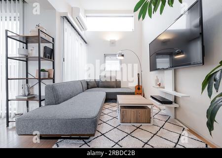 soggiorno dal design moderno Foto Stock