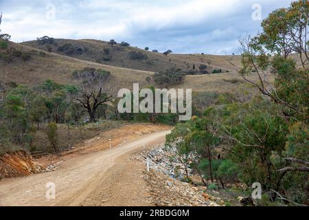 Pista da bridle nel nuovo Galles del Sud, passeggiata storica e ippodromo tra Bathurst e Hill End durante il boom delle miniere d'oro australiane, New South Wales, Australia Foto Stock