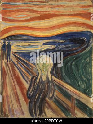 The Scream 1910 di Edvard Munch Foto Stock