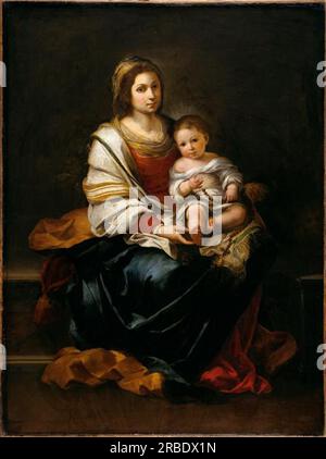 La Madonna del Rosario di Bartolome Esteban Murillo Foto Stock