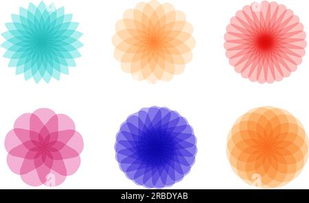 Grande set di forme geometriche colorate Illustrazione Vettoriale