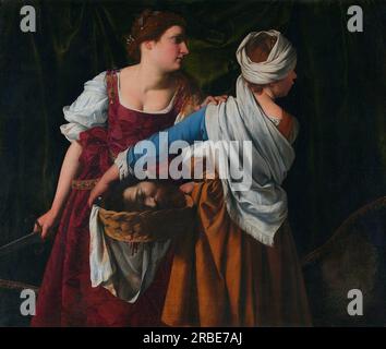 Giuditta e la sua serva con la testa di Orazio Gentileschi 1608 Foto Stock
