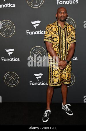 Las Vegas, Stati Uniti. 9 luglio 2023. Jerry Stackhouse partecipa al Fanatics x NBPA Summer Players Party al TAO Nightclub di Las Vegas, Nevada, l'8 luglio 2023. (Foto di Bryan Steffy/Sipa USA) credito: SIPA USA/Alamy Live News Foto Stock