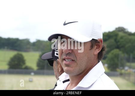 St Albans, Hertfordshire, Regno Unito. 9 luglio 2023. Brooks Koepka prima della finale (3°) dell'evento LIV Golf London al Centurion Golf Club. Crediti: Motofoto/Alamy Live News Foto Stock