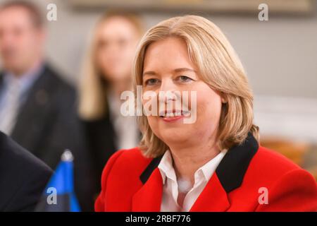 RIGA, Lettonia. 9 luglio 2023. Il Presidente della Lettonia incontra i deputati lituani, estoni, polacchi, tedeschi e ucraini. Riga, Lettonia. Crediti: Gints Ivuskans/Alamy Live News Foto Stock