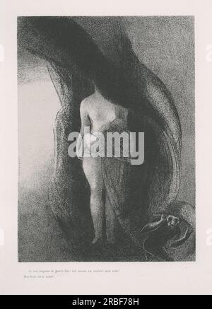 Sono ancora la grande Iside! Nessuno mi ha ancora sollevato il velo! Il mio frutto è il Sole! (Piastra 16) 1896 di Odilon Redon Foto Stock