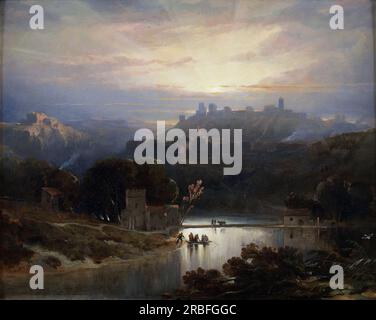 Il castello di Alcalá de Guadaíra 1833 di David Roberts Foto Stock