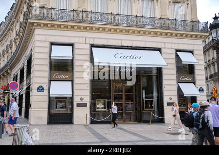 Avenue des Champs Elysees Foto Stock