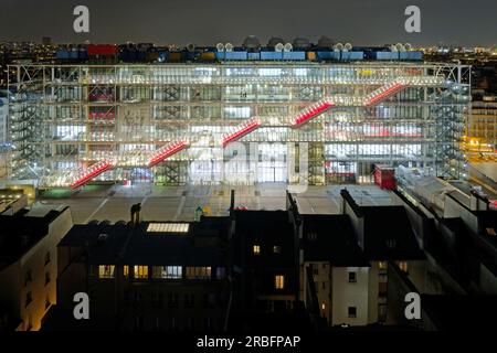 Francia, Parigi (75), le Centre Georges Pompidou aussi appelé Beaubourg des architectes Enzo piano, Richard Rogers e Gianfranco Franchini // Francia, Pa Foto Stock