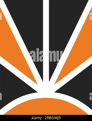 modello logo sun. Illustrazione icona identità del marchio. Illustrazione isolata e piatta. Grafica vettoriale Illustrazione Vettoriale