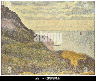 Port-en-Bessin, The Semaphore and Cliffs 1888; France by Georges Seurat Foto Stock