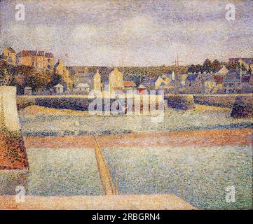 Port-en-Bessin, The Outer Harbor, Low Tide 1888; Francia di Georges Seurat Foto Stock