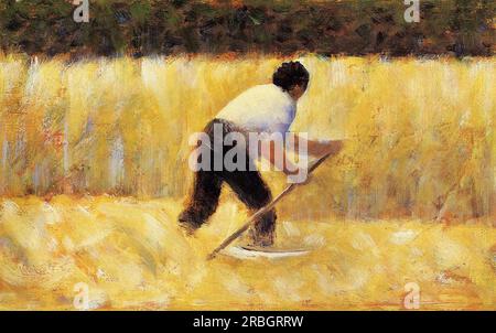 The Mower 1881 - 1882; Francia di Georges Seurat Foto Stock