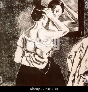 Woman in the Mirror 1935 di Jose Gutierrez Solana Foto Stock