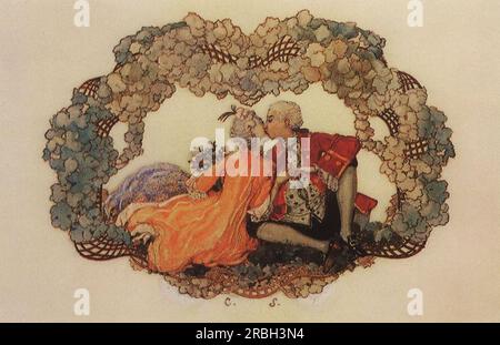 The Kiss 1904 di Konstantin Somov Foto Stock