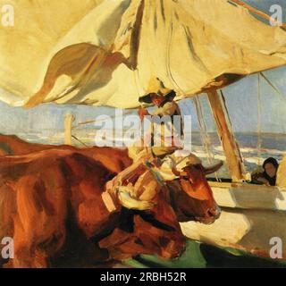 Pomeriggio Sun, Playa de Valencia 1910; Spagna di Joaquín Sorolla Foto Stock
