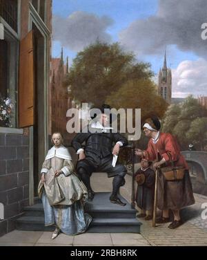 Burgher di Delft e sua figlia 1655 di Jan Steen Foto Stock