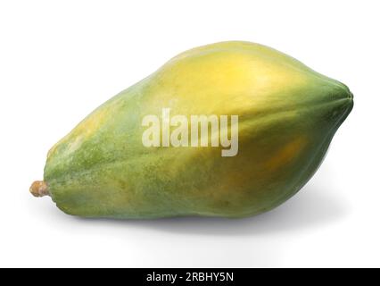 Papaya frutto isolato su sfondo bianco Foto Stock