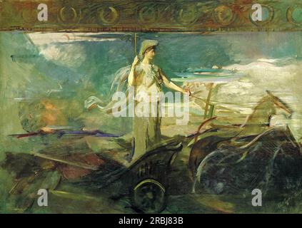 Minerva in a Chariot 1894 di Abbott Handerson Thayer Foto Stock