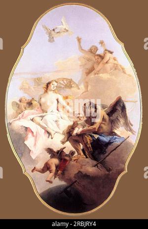 Un'Allegoria con Venere e tempo 1758 di Giovanni Battista Tiepolo Foto Stock