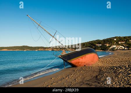 Plage de Péru, Cargèse, costa occidentale, dipartimento della Corsica-du-Sud, Corsica, Mar Mediterraneo, Francia Foto Stock