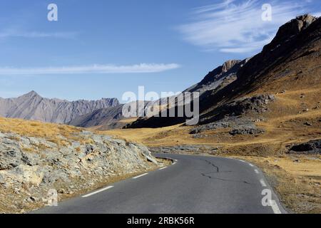 Col de la Bonnette, Jausiers, Alpes-de-Haute-Provence, Provence-Alpes-Cote d&#39;Azur, France Foto Stock