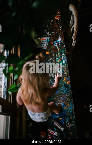 Vista aerea della pittura per bambini Foto Stock