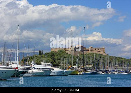Porto di Port Vauban de Antibes, Alpes-Maritimes, Provence-Alpes-Côte d'Azur, Francia Foto Stock