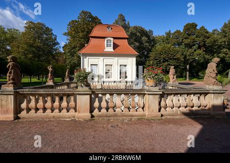 Strutture termali storiche nella città Goethe di Bad Lauchstädt, Saalekreis, Sassonia-Anhalt, Germania Foto Stock