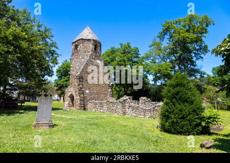 Románský kostel Avasi templomrom, Szigliget, Jezero Balaton rekreační oblast, Maďarsko / chiesa romana, Avasi, area di risveglio del lago Balaton, Ungheria, Foto Stock