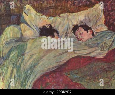 A letto 1893 di Henri de Toulouse-Lautrec Foto Stock