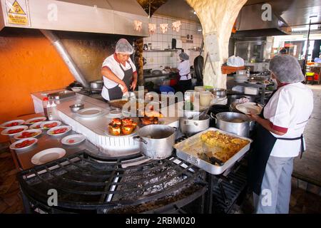 Arequipa, Perù; 1 ottobre 2022: Picanteria la Cau Cau, uno dei ristoranti più famosi della città di Arequipa. Foto Stock