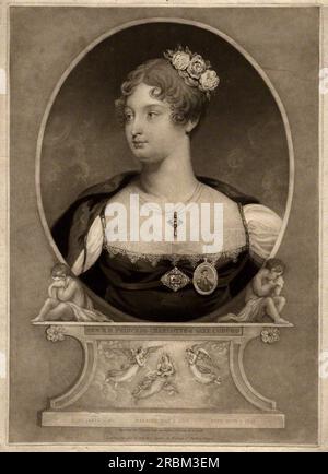 Principessa Charlotte Augusta del Galles 1817 di Charles Turner Foto Stock